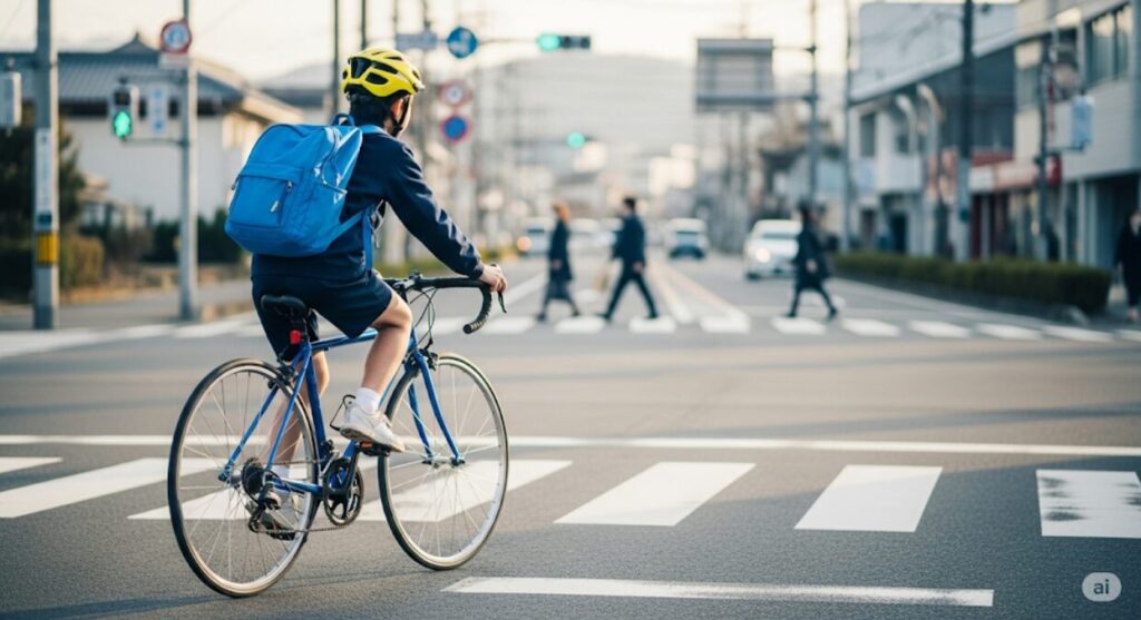 中学生ロードバイク通学における注意点