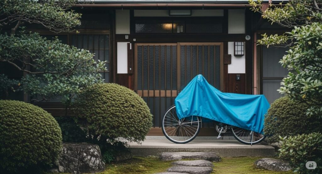 自転車カバーの収納 玄関は避けるべきか