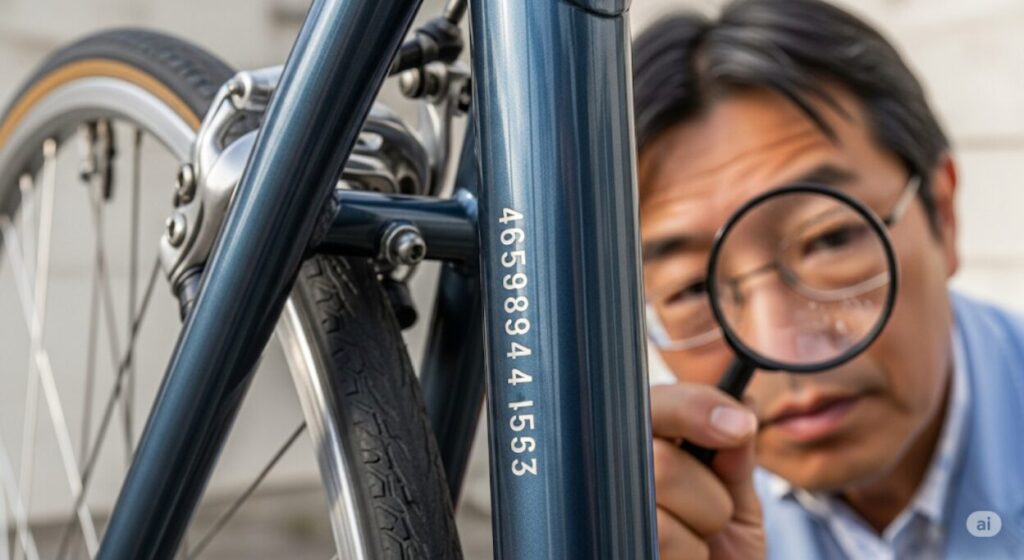 車体番号で自転車を特定できる可能性