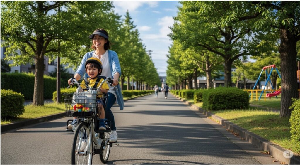 子供乗せ自転車としての活躍シーン